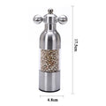Pepper Mill Gadgets pepper and salt grinder in gold finish, small size 17.5 cm for kitchen and BBQ use