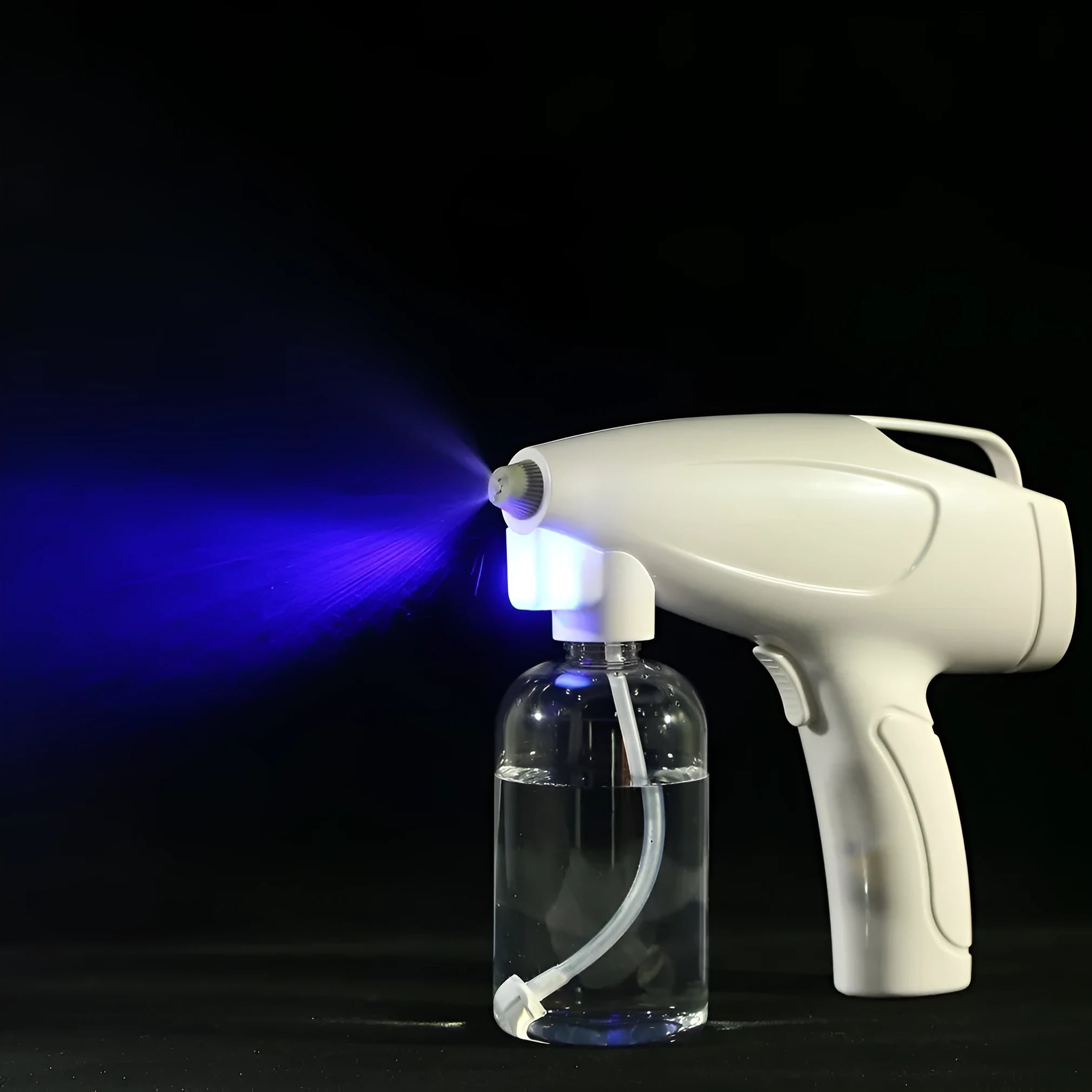 White handheld wireless electric spray disinfection gun with USB Type-C port