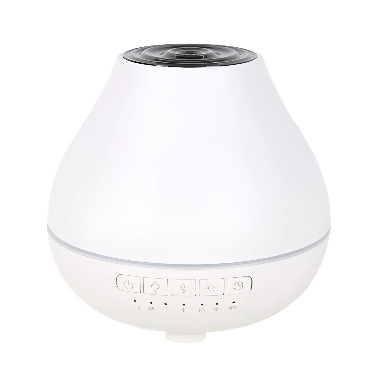 White round Bluetooth humidifier aroma diffuser with night light and speaker