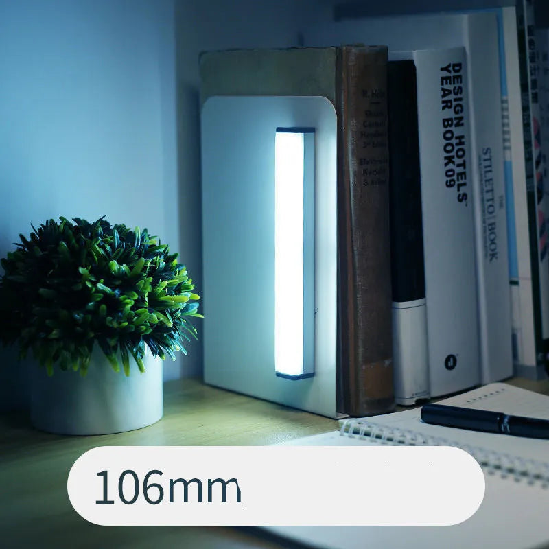 White LED hand-scanning induction cabinet lamp strip with rechargeable wireless design for kitchen or wardrobe use