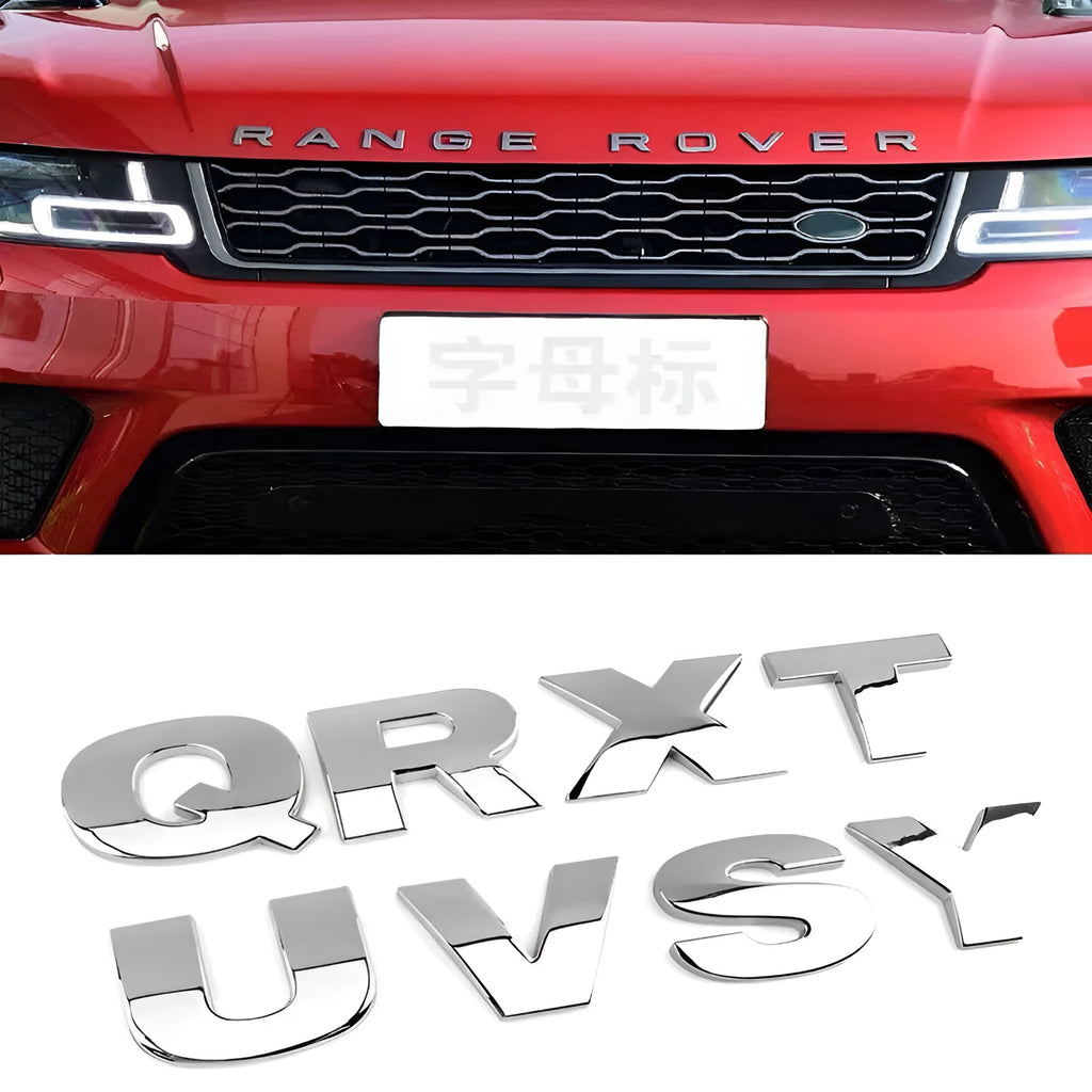 Black 4.5cm letter sticker for car tail boot badge custom initial