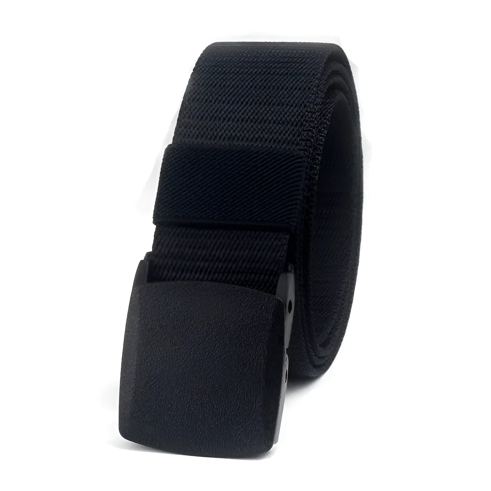 Military nylon adjustable belt woven canvas with plastic oval buckle green colour 120cm