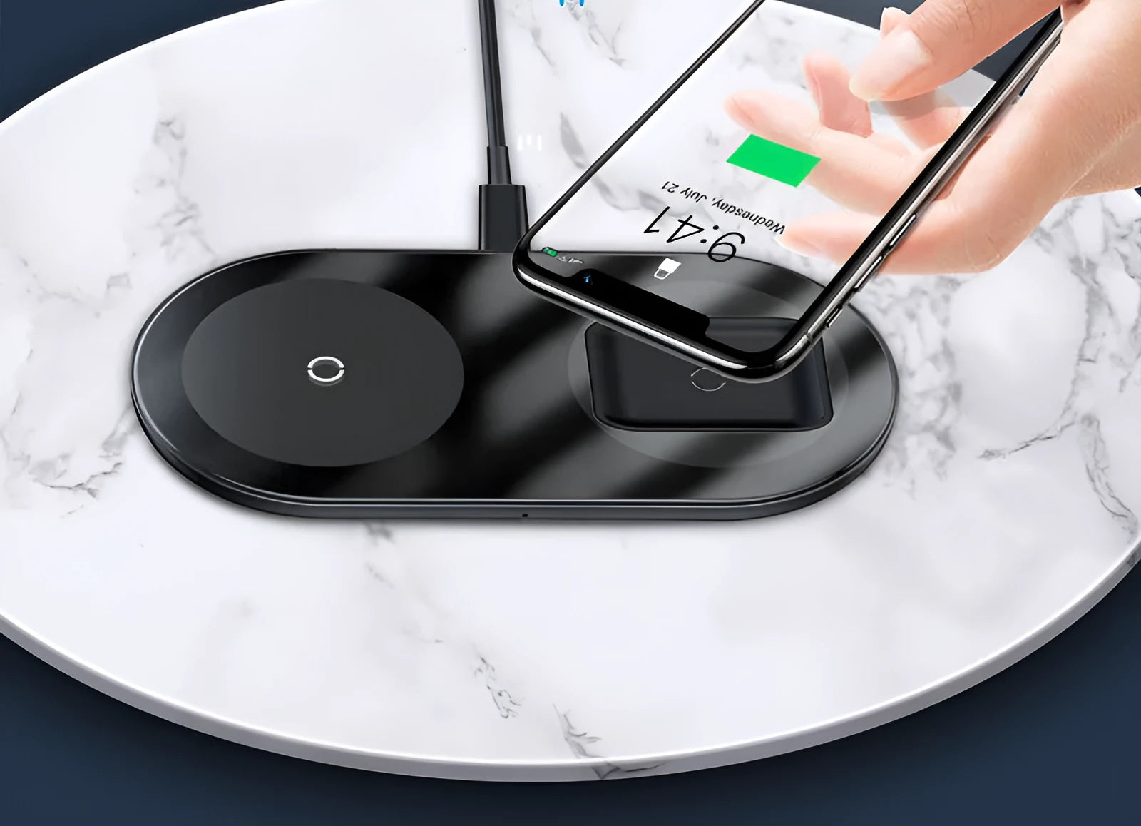 Baseus Minimalist Two-in-One Wireless Charger Pro Version for phone and AirPods charging