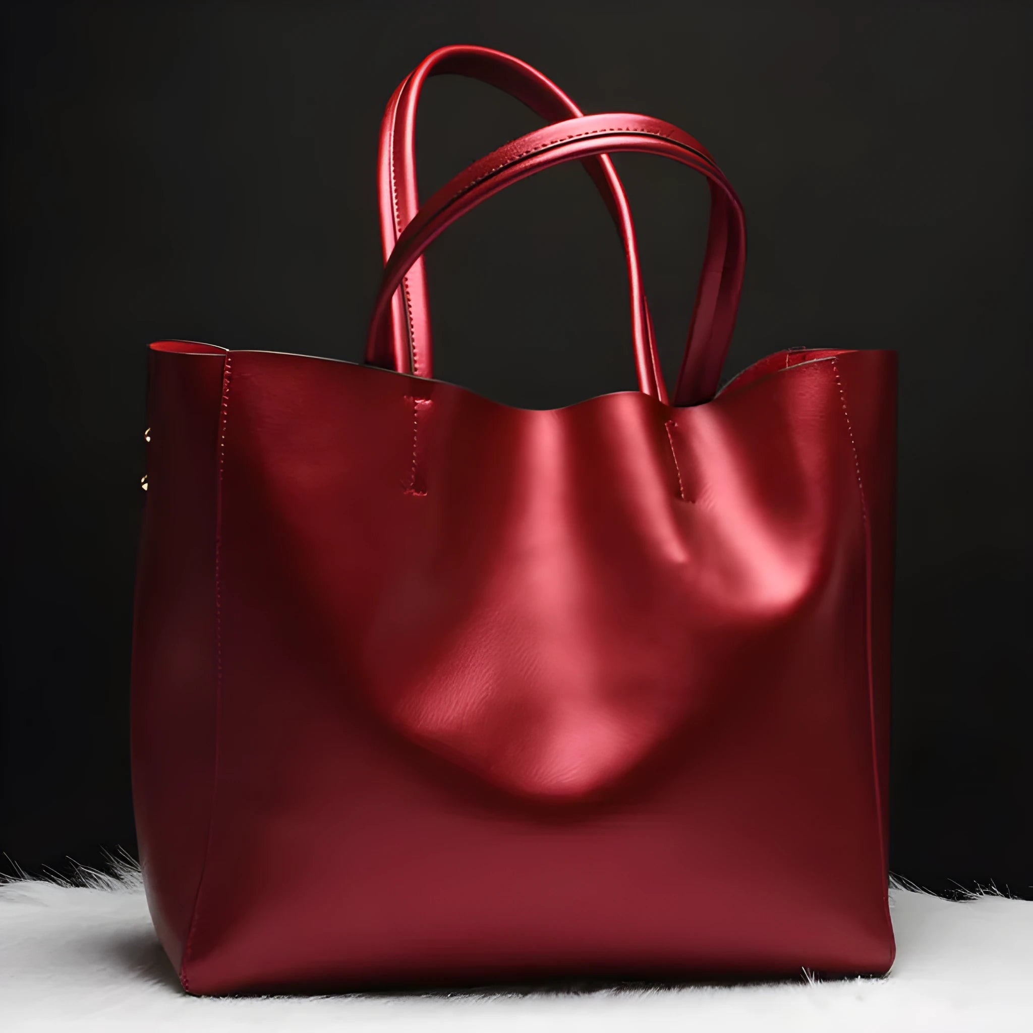 Women's structured cowhide leather shoulder bag shown in silver, with detachable strap.