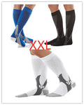 Graduated compression socks for athletic activities and travel in multiple colour options