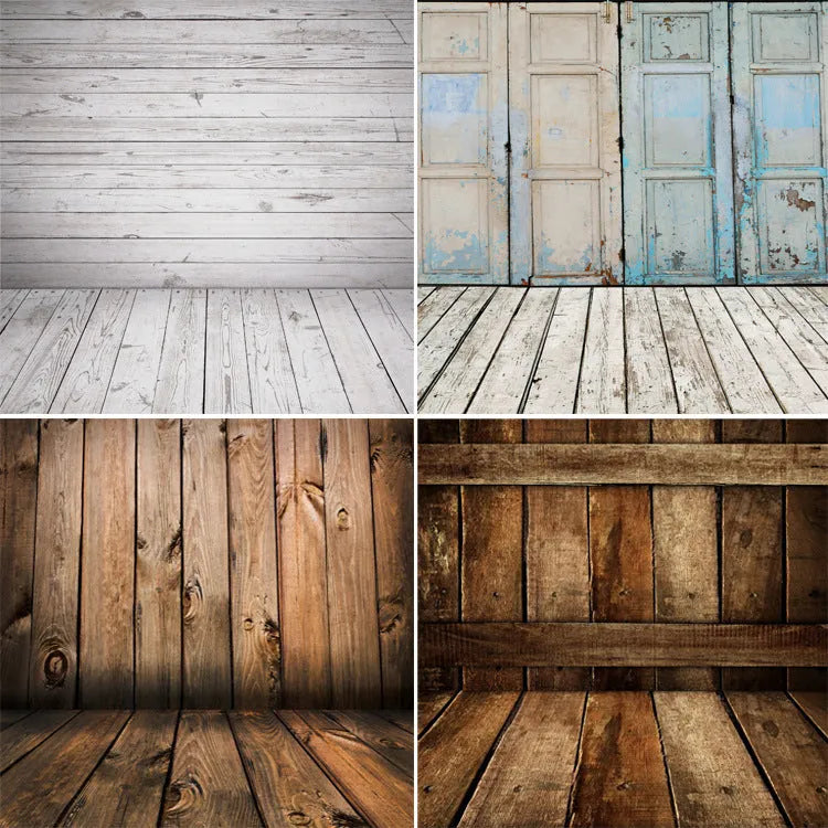 Wood grain plank photography background board in 150x210cm for Christmas or wedding scene layout