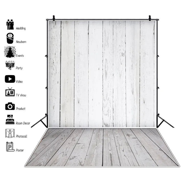 Wood grain plank photography background board in 150x210cm for Christmas or wedding scene layout