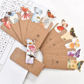 Colourful butterfly design paper bookmark with Japanese and South Korean cute stationery style.