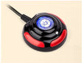 Jinhetian computer desktop switch with on/off button, reset button and indicator light, black and red, 1.6m cable