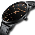 Casual men's and women's quartz watch with alloy case, plexiglass mirror, and mesh or leather strap options.