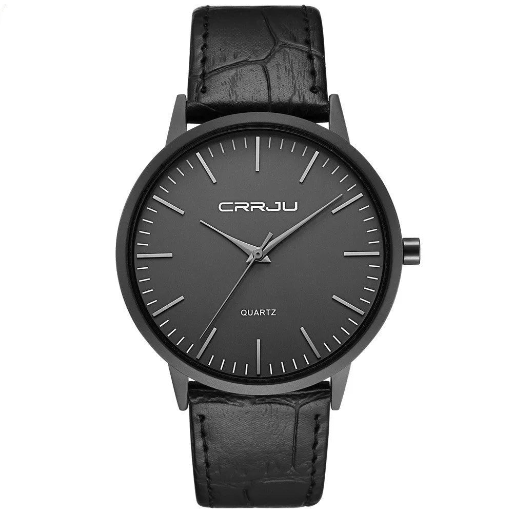 Casual men's and women's quartz watch with alloy case, plexiglass mirror, and mesh or leather strap options.