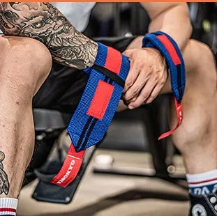 Non-woven fabric wristband for weightlifting bench press support, 45cm length, black colour