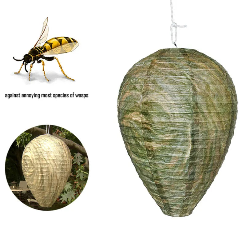 Hexagonal beehive lantern measuring 22x28cm in photo colour with honeycomb paper panels and wire frame