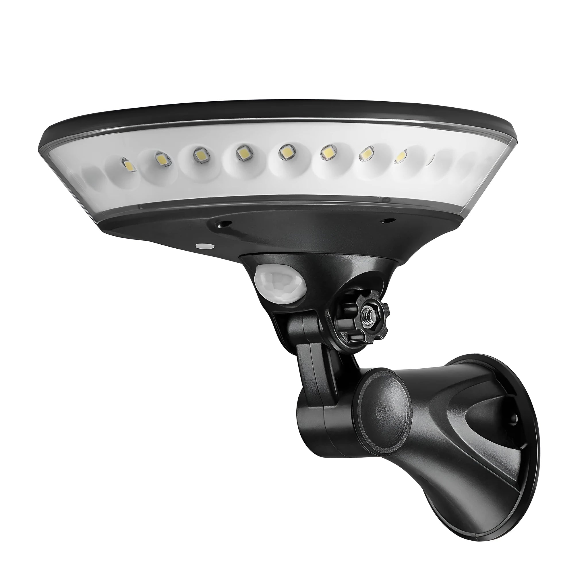 360 degree luminous solar light with ABS housing and IP65 waterproof rating for outdoor installation