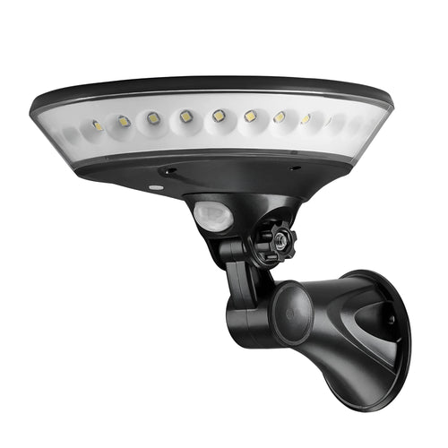 360 degree luminous solar light with ABS housing and IP65 waterproof rating for outdoor installation
