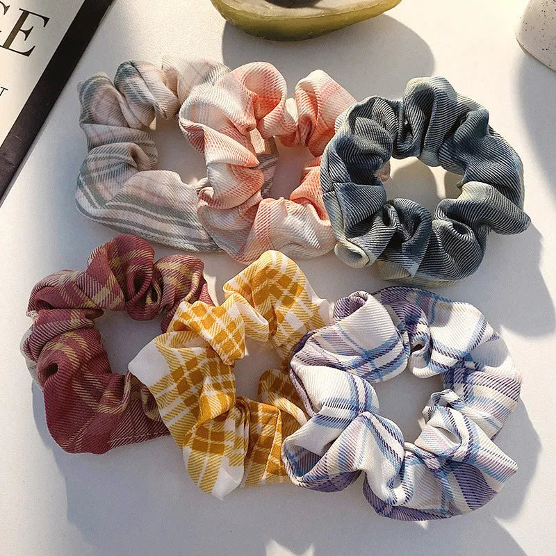 Children's hair accessories set with hair rings and head rope hairpins in autumn, dark, and macaron colour combinations