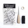 4-piece leather tool set with alloy steel tools in photo colour finish for DIY hand-stitching