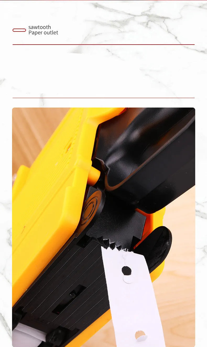 Manual price labelling machine in choice of blue, red, or yellow colour with ink roller and paper rolls