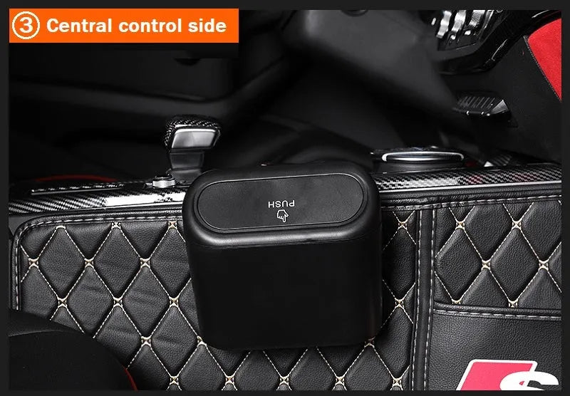 Car suspension type trash can made of non-woven fabric for centre console, available in multiple colours