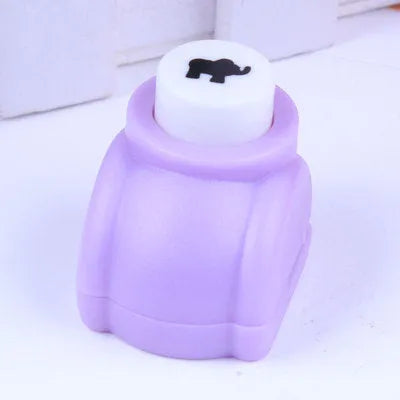 Plastic student stationery embossing device 3x2.5x3cm with decorative pattern