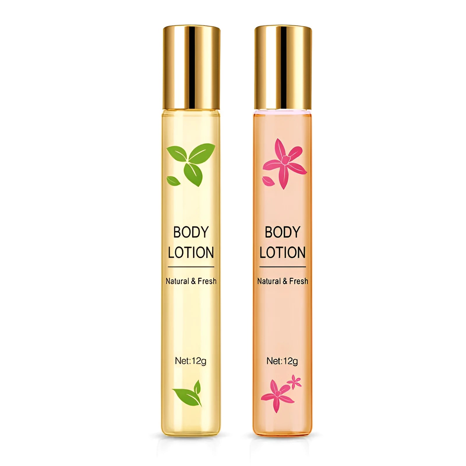 Mengxilan deodorant roll-on 12ml antiperspirant in green and pink, portable size with ball applicator