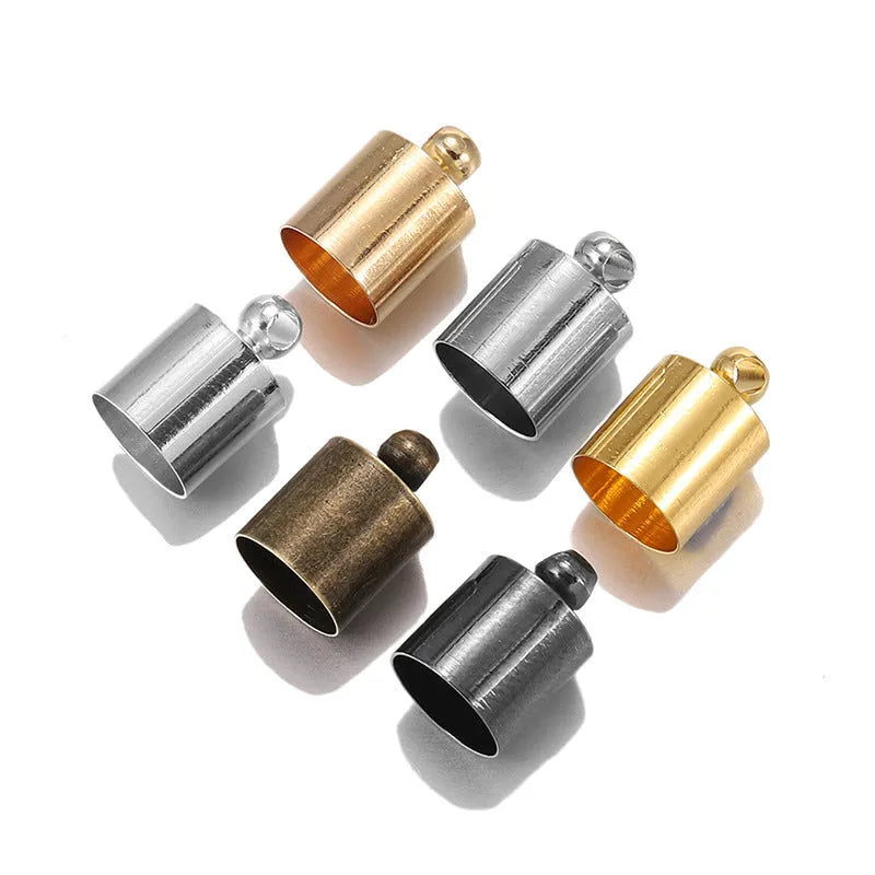 Copper pendant caps for jewellery making in various sizes and electroplated colours