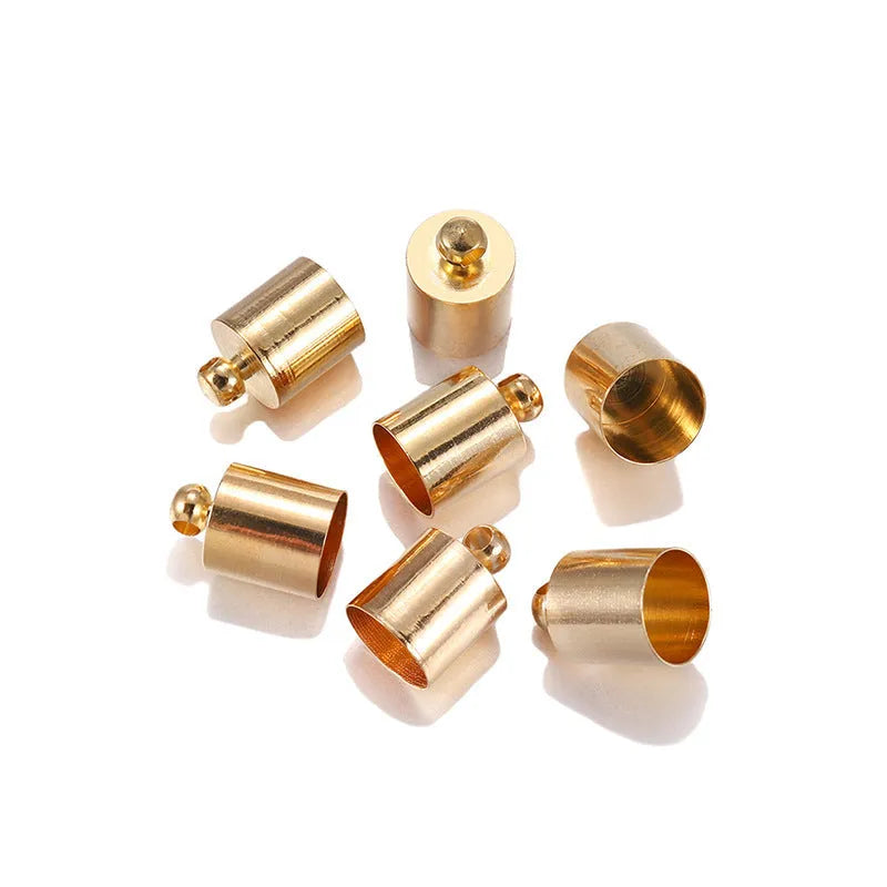 Copper pendant caps for jewellery making in various sizes and electroplated colours