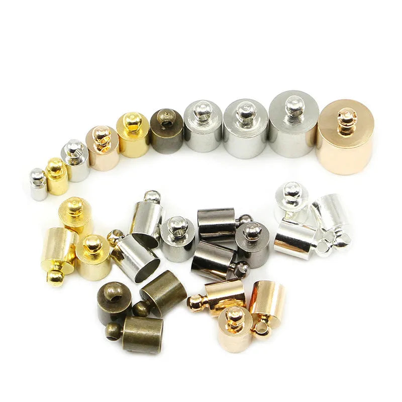 Copper pendant caps for jewellery making in various sizes and electroplated colours