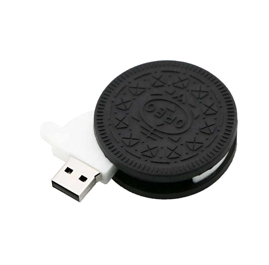 Creative gift sandwich cookie USB 3.0 flash drive with PVC shell in colour style option