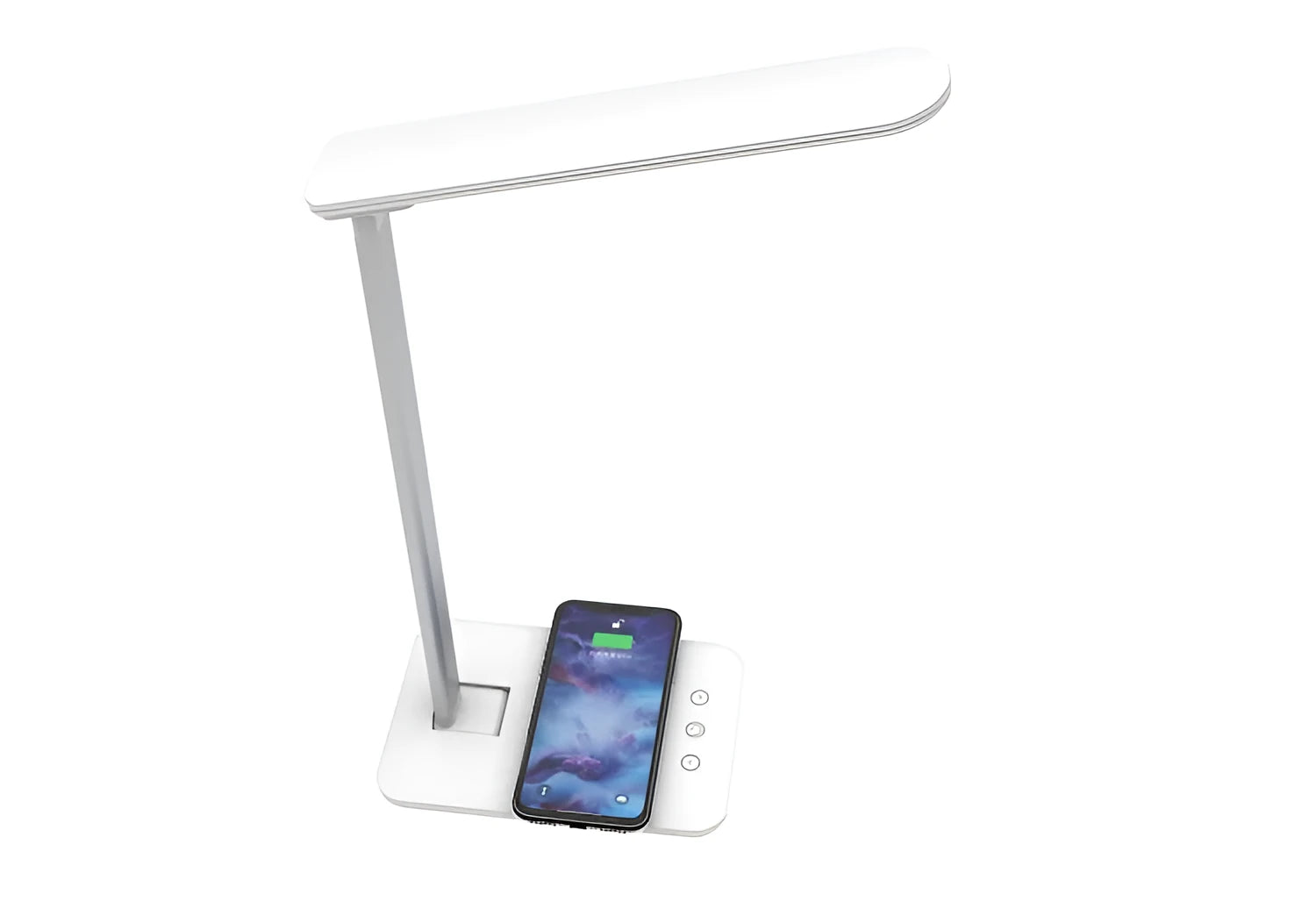 Four-in-one wireless charging desk lamp compatible with Apple iPhone, Watch, and earbuds, 10W, black