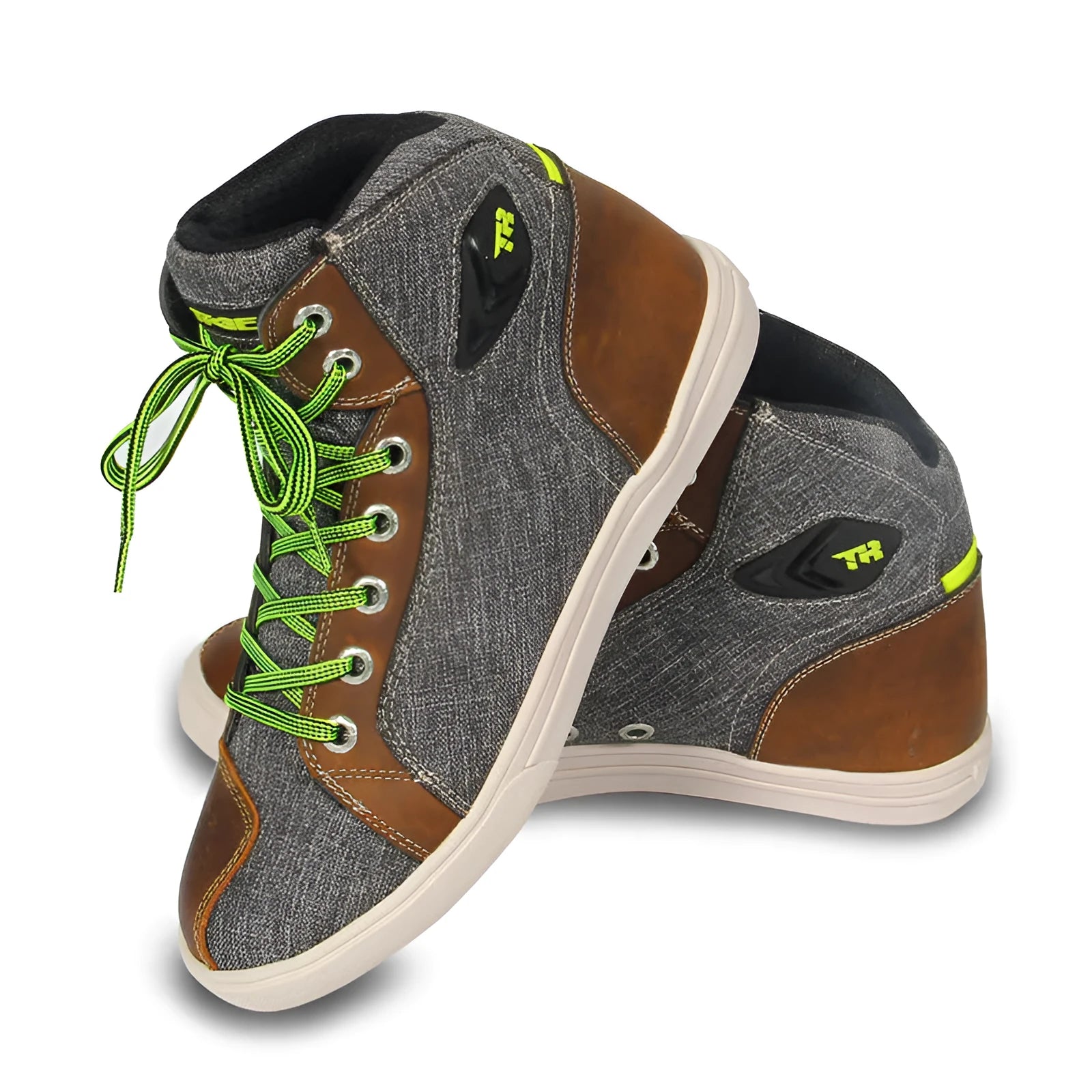 Black and grey motorcycle summer casual short boots with anti-fall soles for riding