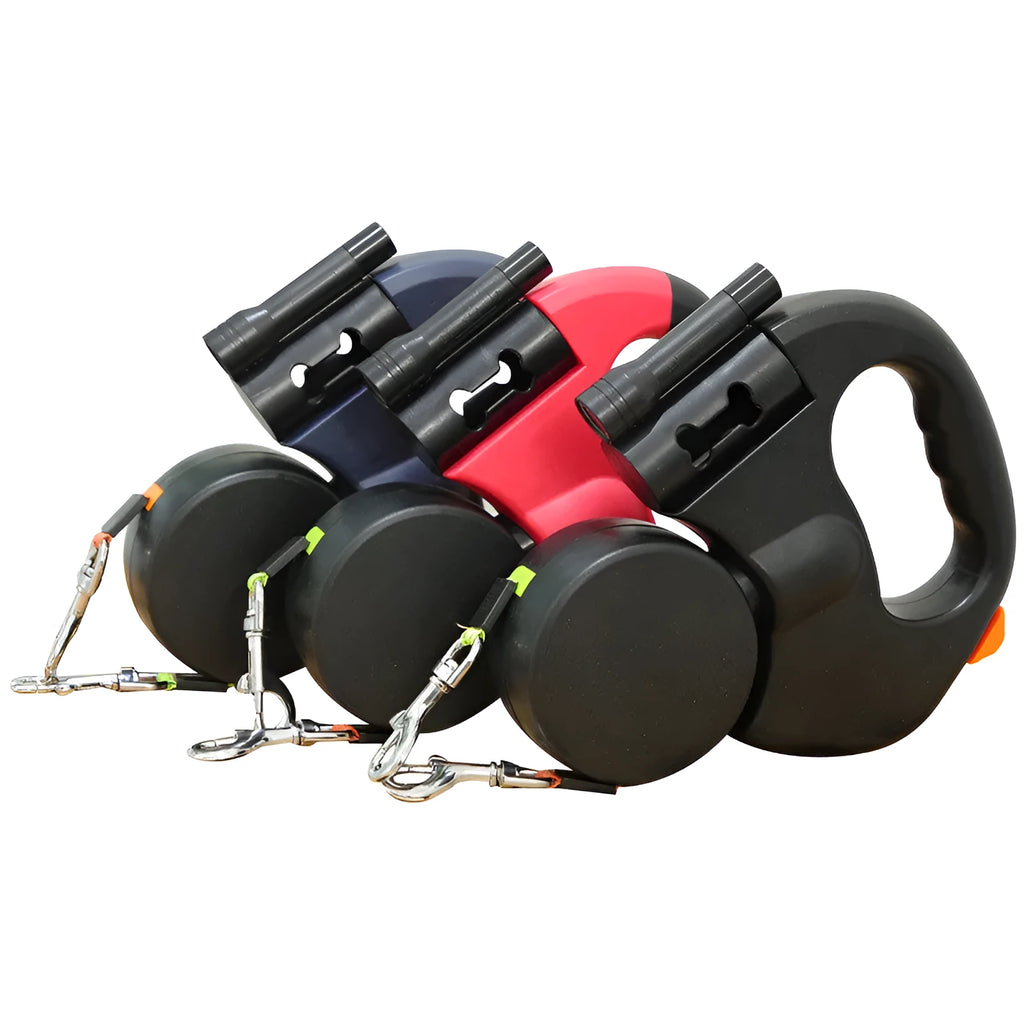 Automatic telescopic traction rope with light double-head 3 metre ABS recovery tow rope black