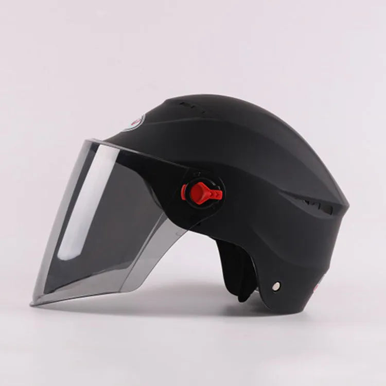 Electric vehicle helmet made of engineering plastic, universal size, in black, for battery bike riding