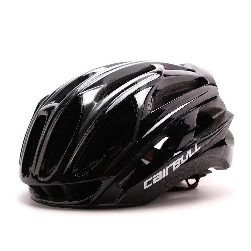 Road mountain bike riding helmet with PC shell and EPS lining in multiple colours including white, black, silver red