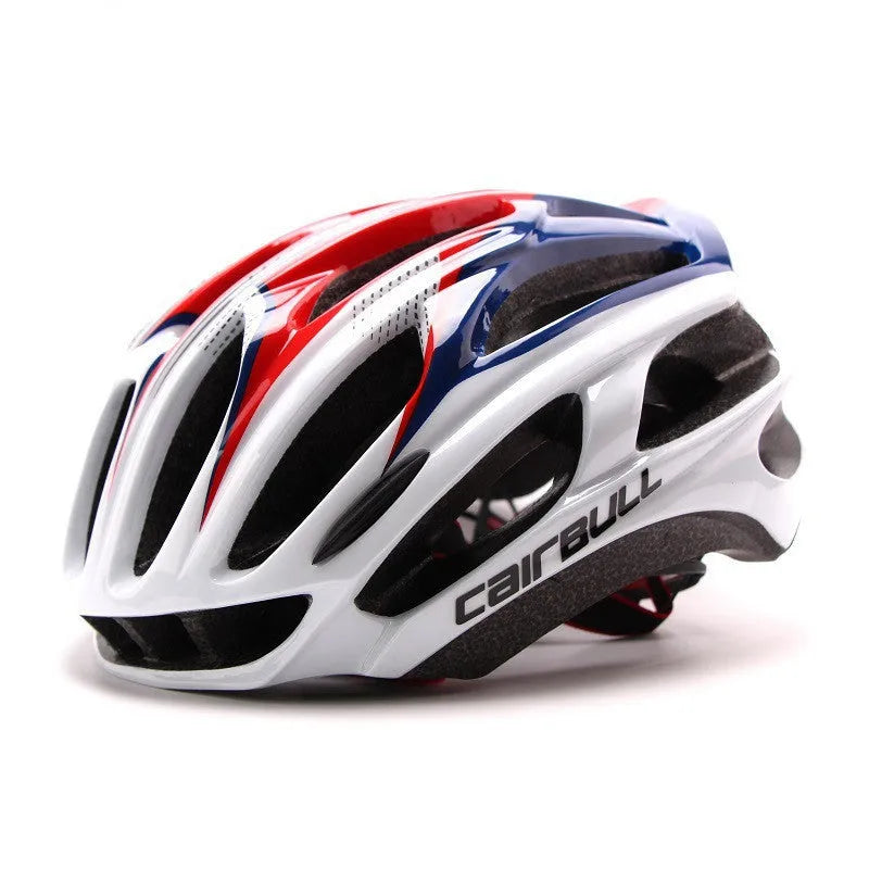 Road mountain bike riding helmet with PC shell and EPS lining in multiple colours including white, black, silver red