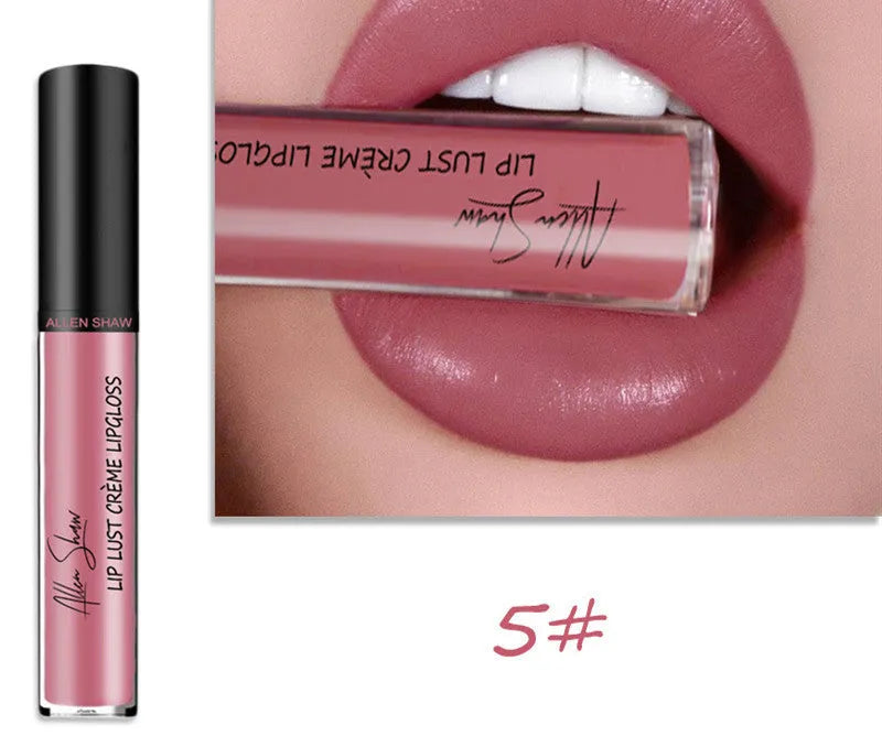 Silky cream texture lip gloss in a cross-border exclusive range of 12 different colours.