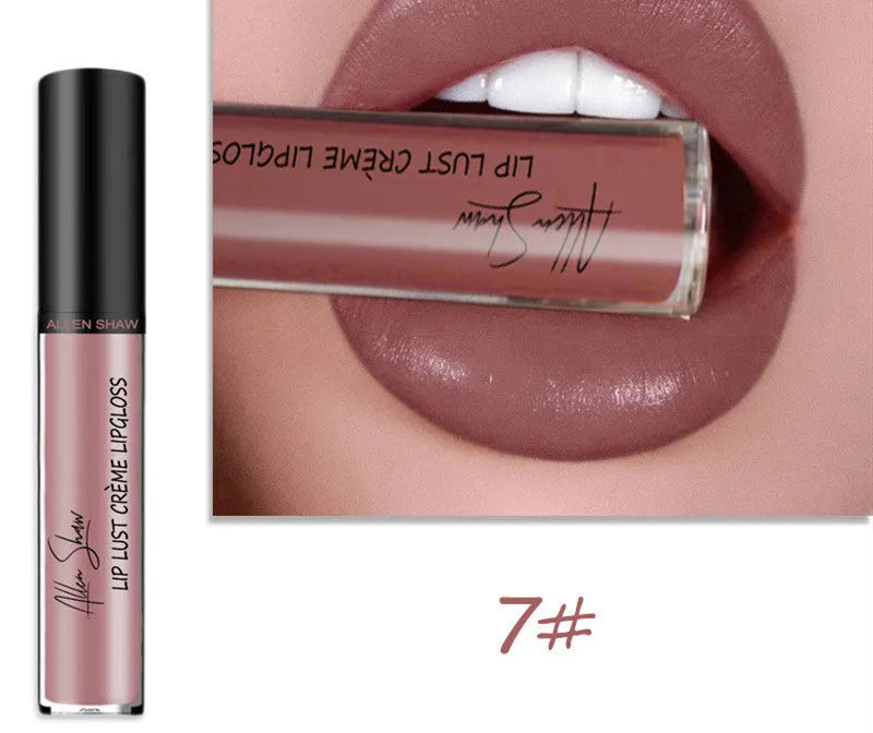 Silky cream texture lip gloss in a cross-border exclusive range of 12 different colours.