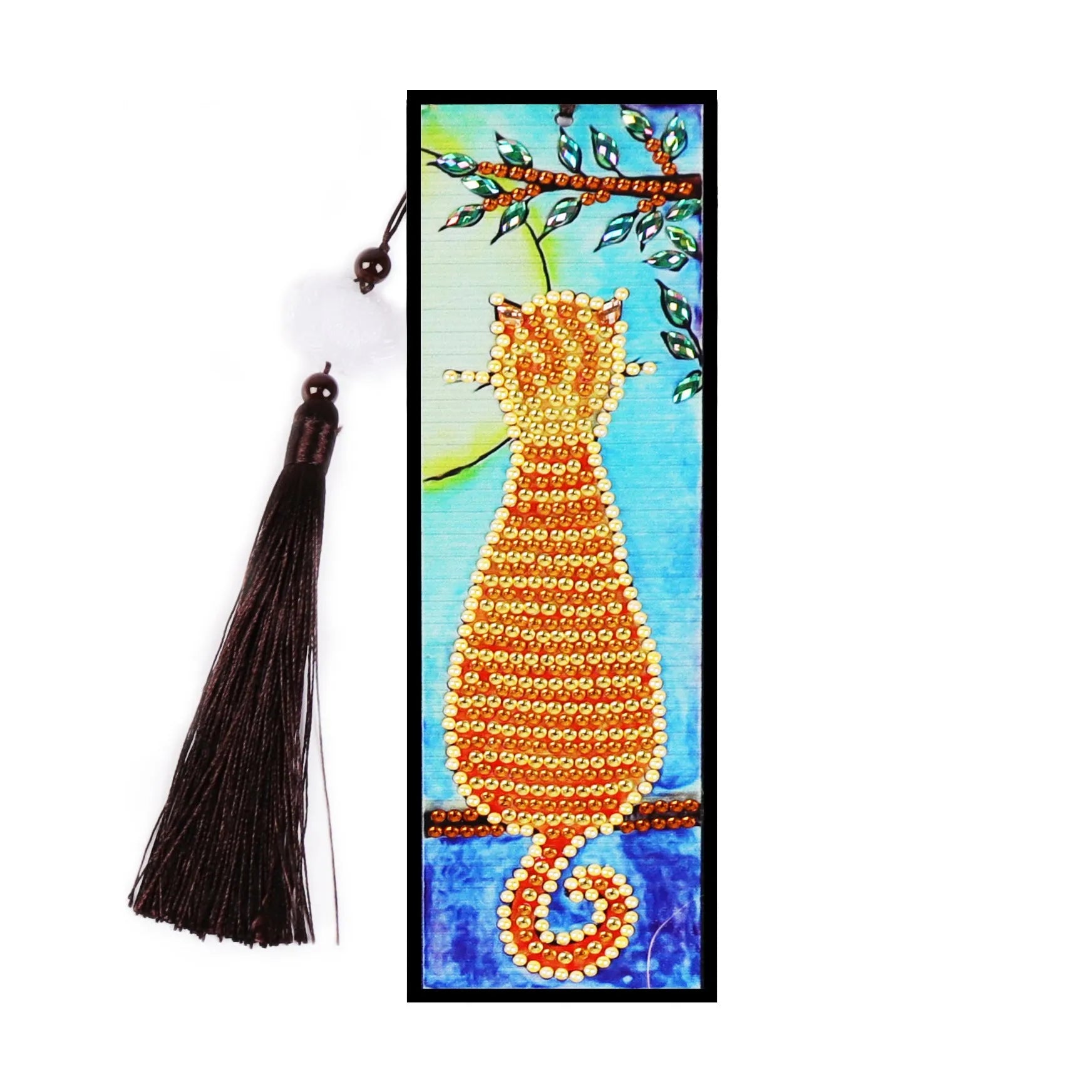 DIY diamond painting bookmark with crystal diamond mandala flower decoration
