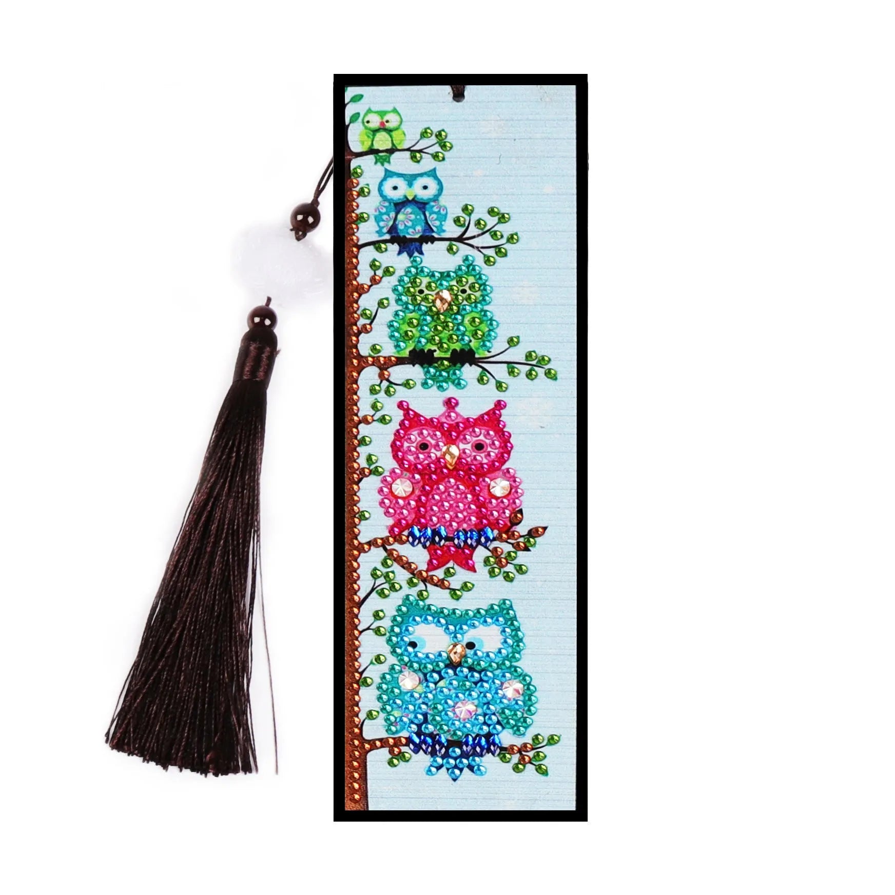 DIY diamond painting bookmark with crystal diamond mandala flower decoration