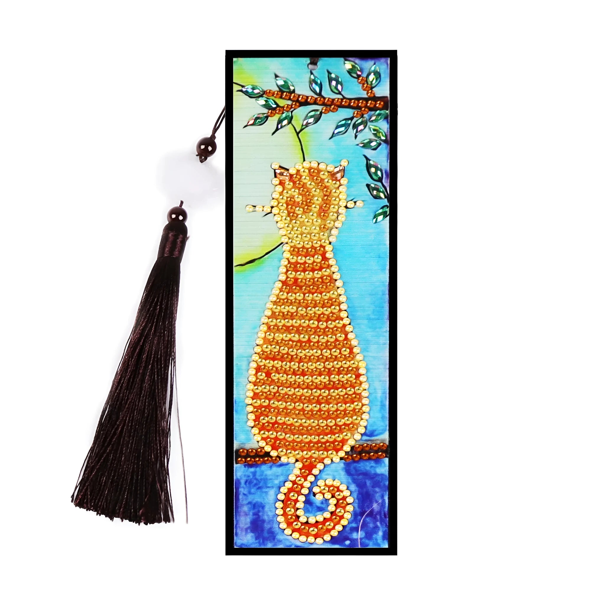 DIY diamond painting bookmark with crystal diamond mandala flower decoration