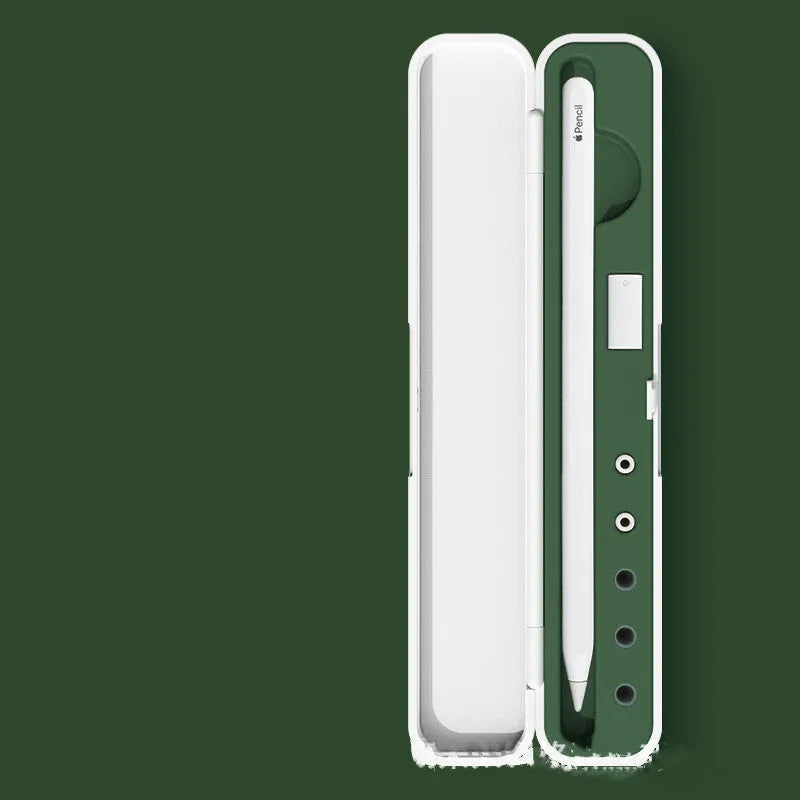 Hard cover storage case for Apple Pencil 1st and 2nd generation with accessory compartments