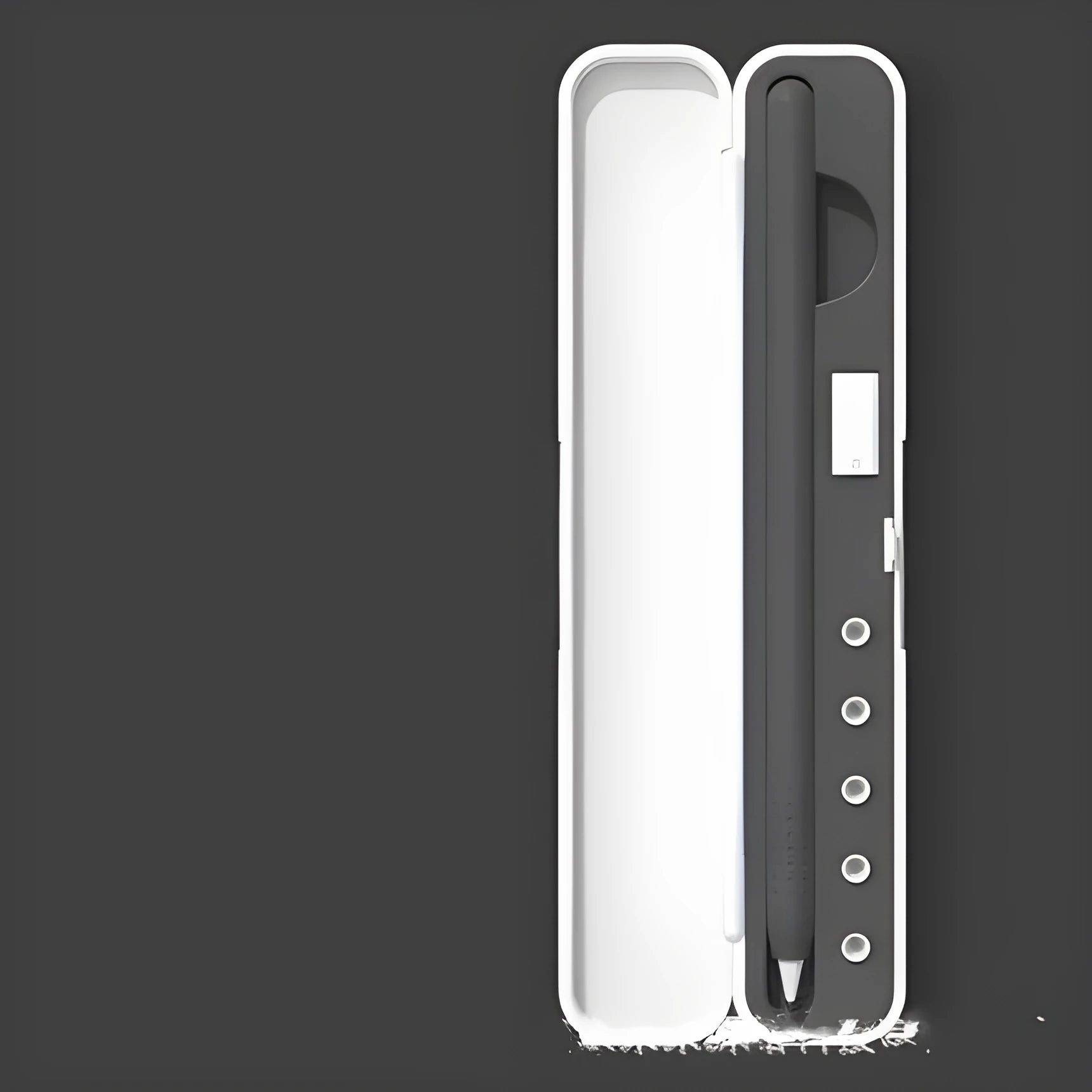 Hard cover storage case for Apple Pencil 1st and 2nd generation with accessory compartments