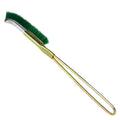 Green elbow nylon wire brush with metal handle for rust removal on range hoods