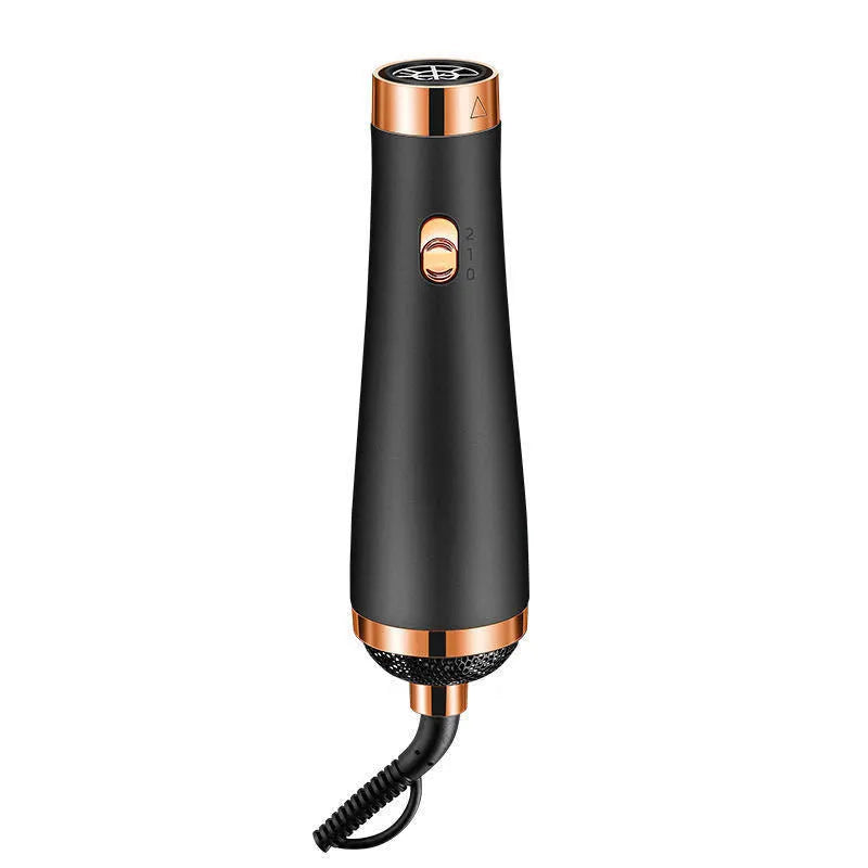 Three-in-one hair dryer in green with foldable handle and multiple speed settings