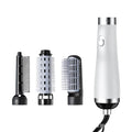 Three-in-one hair dryer in green with foldable handle and multiple speed settings