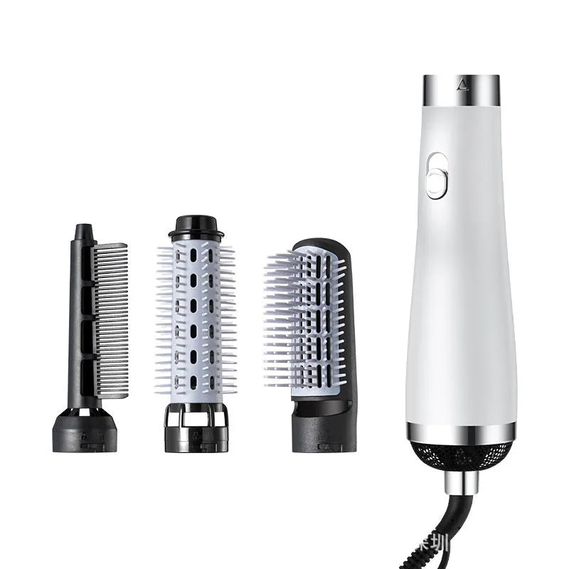 Three-in-one hair dryer in green with foldable handle and multiple speed settings