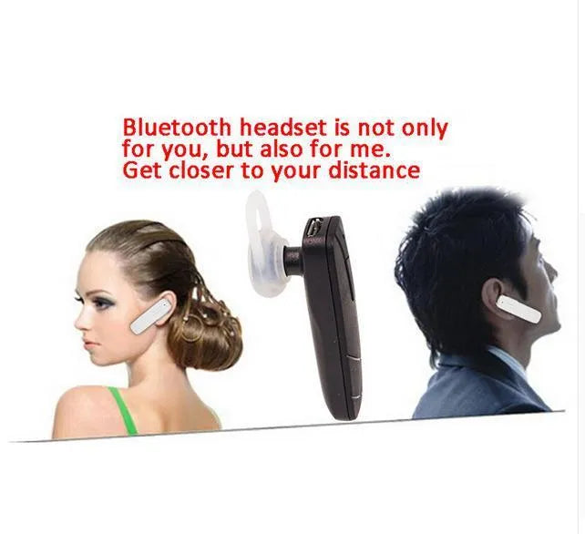 Mini Bluetooth wireless headset V4.1 in black or white with earplug design