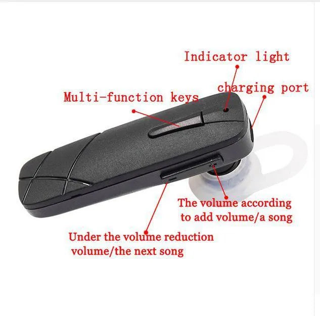 Mini Bluetooth wireless headset V4.1 in black or white with earplug design