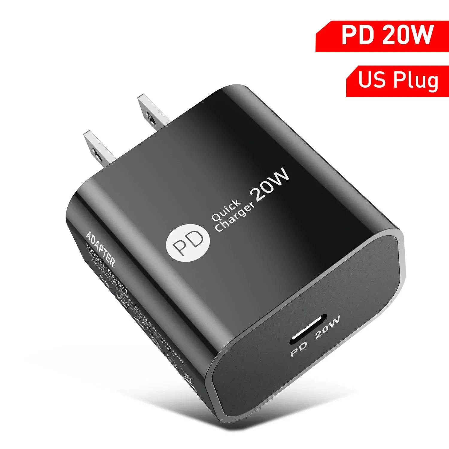 PD20W 20W fast charging head Type-C interface white colour with European Standard plug