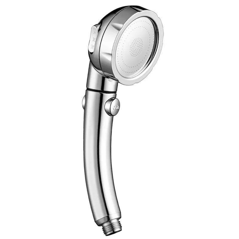 Handheld shower head with universal 4-point interface in blue, plating, UV or white finish